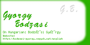 gyorgy bodzasi business card